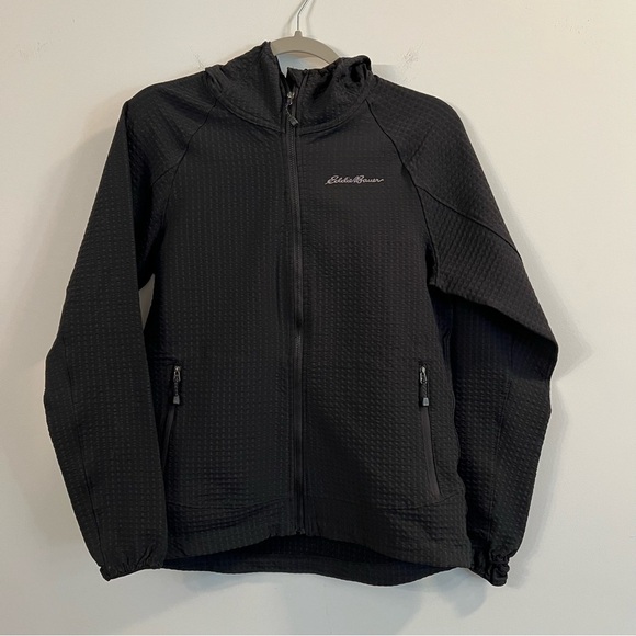 Women’s Eddie Bauer black lightly fleece lined zip up jacket size small S - Picture 1 of 6